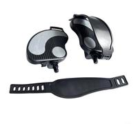ComfyHarbor Ejercicio para pedales de bicicleta con correas para ciclismo en interiores, giro de rosca de 1/2 y 9/16 pulgadas para pedales de pie de bicicleta, accesorios resistentes de acero ABS PP