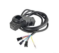 ComfyHarbor Eléctrico para el pulgar de la bici 3-Speed Interruptor de marcha atrás para E-Bike Scooter 12V-60V 22.2mm Manillar Negro (12V)