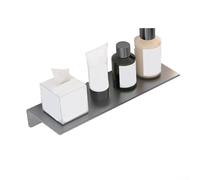 ComfyHarbor Estante de grifo de baño, estante de baño montado en la pared sin taladro, estante de almacenamiento de vanidad de aleación de aluminio para artículos de tocador y cosméticos, diseño de