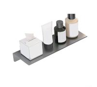 ComfyHarbor Estante para grifo de baño, estante de baño montado en la pared sin taladro, estante de almacenamiento de vanidad de aleación de aluminio para artículos de tocador y cosméticos, diseño de