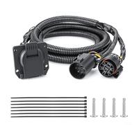 ComfyHarbor Extensión de arnés de cableado de remolque de 7 pines, conector de 7.5 pies de 7 vías para Nissan, para Toyota para Tundra, para GMC para SIERRA, para Chevy para SILVERADO, para RAM, para