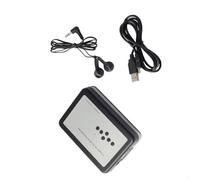 ComfyHarbor EZCAP232 - Reproductor de casete a MP3, convertidor de cinta USB para casetes antiguos, división manual automática con auriculares, grabadora de audio portátil blanca para archivar