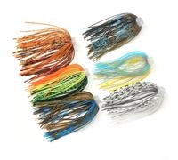 ComfyHarbor Faldas de goma para anzuelos de lubina, buzzbait spinnerbaits, 2.5 pulgadas, 88 hebras, suministros para hacer señuelos sin malas hierbas, suministros para lucio, lucioperca, aparejos de