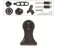 ComfyHarbor Fibra de carbono, para soporte de extensión de bicicleta, para Garmin, compatible, con cronómetro, montaje ligero, para ciclismo de montaña, soporte estable de 78 x 56 mm, negro (brillante