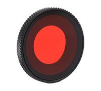 ComfyHarbor Filtro compacto para Osmo Action 5 Pro 4 construido con aleación de aluminio resistente y lente acrílica resistente a los arañazos (rojo)