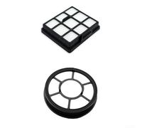 ComfyHarbor Filtro de repuesto para aspiradora Redmond RV-C335 Multicyclone, plástico duradero y juego de papel de filtro para recipiente cilíndrico, blanco y negro (1 juego)