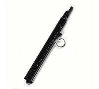 ComfyHarbor Flauta de silbato deslizante profesional, instrumento musical de doble tono con escala, aleación de aluminio y construcción ABS para educación y rendimiento, 24,5 cm, plateado (negro)