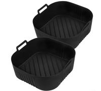 ComfyHarbor Forro de silicona para freidora de aire, para COSORI 6.2L NA230, alfombrillas reutilizables antiadherentes, con ranuras elevadas, accesorio de cocina resistente al calor, para hornear asar