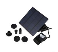 ComfyHarbor Fuente solar con 4 boquillas, función de agua al aire libre sin batería para baño de pájaros, estanque, decoración de jardín, para una fácil instalación, durabilidad en todas las