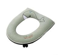 ComfyHarbor Funda de asiento de inodoro de felpa con cremallera, alfombrilla de inodoro de franela gruesa extra grande, cojín suave y cálido, lavable, cobertura completa para inodoros estándar (B)