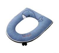 ComfyHarbor Funda de asiento de inodoro de felpa con cremallera, alfombrilla de inodoro de franela gruesa extra grande, cojín suave y cálido, lavable, cobertura completa para inodoros estándar (A)