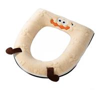 ComfyHarbor Funda para asiento de inodoro, terciopelo de algodón suave, junta gruesa lavable con cremallera suave, respaldo impermeable, tamaño extra grande 48 x 40 cm para inodoros estándar, uso