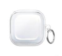 ComfyHarbor Funda protectora transparente de TPU con mosquetón para Samsung Galaxy Buds 4 y 4 Pro, resistente a los arañazos, ligera, con diseño de auriculares, apta para viajes y uso diario