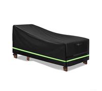 ComfyHarbor Funda reflectante a rayas para tumbona 420D Oxford negro | Se adapta a tumbonas de 200 x 75 x 70 cm, tela Oxford 420D, hebillas resistentes al viento, revestimiento UV