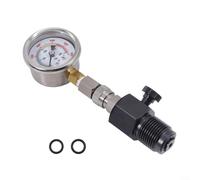 ComfyHarbor G5/8-14 DIN Buceo Manómetro 400Bar/6000PSI con válvula de purga, adaptador de llenado de cilindro de buceo de aluminio para pruebas de tanque y estación de llenado