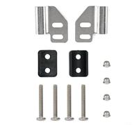 ComfyHarbor Gancho de caja trasera de aluminio plateado, montaje de liberación rápida para caja superior de equipaje trasero de motocicleta, accesorio de marco de soporte de base de maletero (juego de