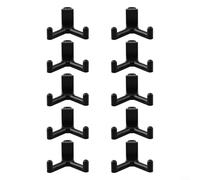 ComfyHarbor Ganchos de plástico para herramientas de cobertizo para revestimiento vertical, organizador de herramientas de jardín ABS resistente para palas, rastrillos, paquete de 5/10 (10 piezas)