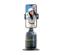 ComfyHarbor Gimbal de rotación de 360 grados para estabilizador para smartphone con obturador remoto, trípode de escritorio de seguimiento facial automático para transmisión en vivo, grabación de