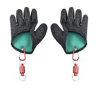ComfyHarbor Guantes de pesca, con liberación de imán, agarre de látex resistente a pinchazos, para extracción de anzuelos, manos con revestimiento antideslizante, para capturar peces, protección