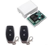 ComfyHarbor Interruptor de control remoto inalámbrico 2CH DC 5V-30V 433MHz RF transmisor receptor Kit con código de aprendizaje seguridad para luces LED Home Auto