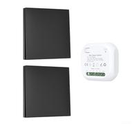 ComfyHarbor Interruptor de luz de control remoto autogenerador inalámbrico, impermeable para interiores y exteriores, controlador de iluminación del hogar montado en la pared con disyuntor (2-1)