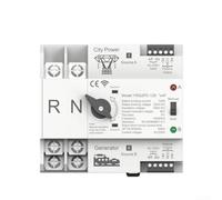 ComfyHarbor Interruptor de transferencia automática de doble potencia temporizador de 125 A para fuente de alimentación ininterrumpida, CA 110 V/220 V/400 V 50/60 Hz, operación eléctrica y manual para