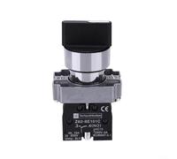 ComfyHarbor Interruptor selector mantenido 2NO de 3 posiciones, 10 A 600 V para XB2-BD33C, encendido y apagado para control de palanca, ángulo de 45 grados, perilla de panel eléctrico industrial