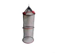 ComfyHarbor Jaula de pesca, con boya, nailon para mantener la red hundida, portátil, plegable, vive bien, para agua dulce salada, trampa de malla, para almacenamiento de captura, 25 x 30 cm, negro (2