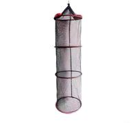 ComfyHarbor Jaula de pesca, con boya, nailon para mantener la red hundida, portátil, plegable, vive bien, para agua dulce salada, trampa de malla, para almacenamiento de captura, 25 x 30 cm, negro (3