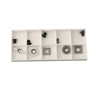 ComfyHarbor Juego de 10 cuchillas de carburo para torneado de madera con puntas redondas cuadradas para cortador de cincel, incluyendo tornillos M5 M6