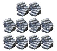 ComfyHarbor Juego de 10 escalones de piedra de resina artificial para decoración de jardín en miniatura de cuento de hadas, accesorios de manualidades de camino de paisaje, diseño recto y curvado para