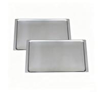 ComfyHarbor Juego de 2 bandejas rectangulares para galletas de 315 x 435 mm, bandejas de aleación de aluminio, sartenes resistentes para horno para brownies, pan, pasteles y asado, apto para