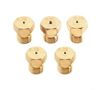 ComfyHarbor Juego de 5 inyectores de boquilla de quemador de latón, para kit de conversión de GLP a gas natural, rosca M6 x 0.75, para la mayoría de cocinas de gas de 5 quemadores
