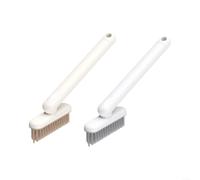 ComfyHarbor Juego de cepillos de limpieza giratorios para baño con mango ergonómico para azulejos y grifos, construcción de plástico en amarillo y blanco, diseño compacto de 2 piezas para una limpieza