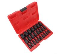 ComfyHarbor Juego de extractores de tornillos, para pernos rotos, tornillos hexagonales, para CR-V Steel Left Hand Spiral Multi-Spline Bolt Extractor Set, con cabeza hexagonal, tamaños de 1/8 a 7/8