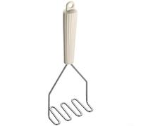 ComfyHarbor Juego de herramientas de cocina de acero inoxidable con asas ergonómicas de silicona, incluye batidor de huevos, triturador de patatas, colador de huevos y tamiz de harina para hornear y