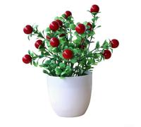 ComfyHarbor Juego de plantas de flores artificiales, vegetación pequeña en maceta para decoración de mesa de comedor, plantas artificiales de plástico realistas para hogar, oficina, cafetería, regalos