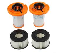 ComfyHarbor Juego de prefiltro de espuma lavable y filtro de motor compatible con X-Force 12.60 Neo 13.60 14.80 16.60, reemplaza piezas de aspiradora ZR009014 ZR009015 (2 juegos)
