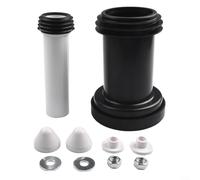 ComfyHarbor Juego de tuberías de conexión de bandeja de marco de inodoro para conectores de tubería de descarga y residuos de cisterna Duofix con pernos de cubierta de cromo satinado para modelo