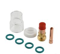 ComfyHarbor Kit de antorcha TIG para WP-17, WP-18, WP-26, para lente de gas STUBBY #12, taza de vidrio resistente al calor, cuerpo de boquilla de 3,2 mm, aisladores, juntas tóricas, accesorios de