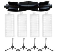 ComfyHarbor Kit de cepillo principal y cepillos laterales, apto para aspiradora robot EZVIZ RE4, RE4 Plus, RE5, RE5 Plus, piezas de repuesto de nailon, para una limpieza eficiente de esquinas y