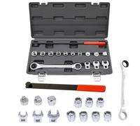 ComfyHarbor Kit de herramientas de correa serpentina de trinquete para extracción e instalación, juego de llaves de gallo con barra de extensión para poleas tensoras con resorte en espacios reducidos