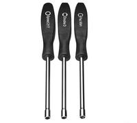 ComfyHarbor Kit de herramientas de destornillador de ajuste de carburador de 3 piezas con doble D, estriado 21T y cabezales Pacman, mango antideslizante de eje de acero para motosierra de motor de 2