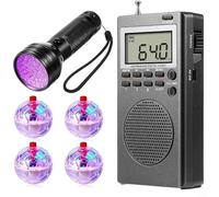 ComfyHarbor Kit de investigación paranormal, radio portátil, con LED para bolas de espíritu y altavoz, para caza, receptor de alta sensibilidad, para uso en interiores y exteriores, para audiófilos (6