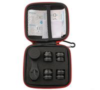 ComfyHarbor Kit de lentes de teléfono 10 en 1 con clip, gran angular de 0.36x a 15x macro objetivo, incluye filtros ojo de pez/telefoto/CPL/estrella, soporte de aleación de aluminio para teléfonos