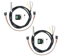 ComfyHarbor Kit de módulo de sensor de 2 piezas con sonda de acero inoxidable y chip digital, resolución programable, termómetro de 1 cable, compatible con Arduino y