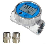 ComfyHarbor Kit medidor de flujo digital 3/10.2 cm y 2.5 cm NPT, ±1% de precisión para combustible diésel de agua, aleación de aluminio con 2 conectores macho, 4-100 L/min (6 puntos)