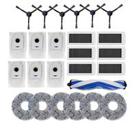 ComfyHarbor Kits de accesorios para aspiradora. Para X5 para OMNI, para X5 PRO y para X5 PRO, incluye cepillo principal, cepillo lateral, bolsa de polvo, filtros y paños de fregona para limpieza (25