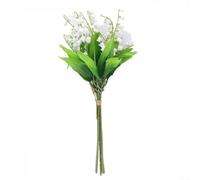 ComfyHarbor Lirio artificial del valle, flores de plástico de simulación, para decoración del hogar, oficina, centro de mesa de boda, arreglo floral sin mantenimiento