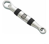 ComfyHarbor Llave inglesa ajustable 23 en 1, 7-19 mm para Cr-V, herramienta multifunción de acero para el hogar, coche, caravana, barco, reparación de montaje con acabado cromado